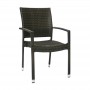 На фото: Столовий комплект Wicker 150x100 Dark Brown (k119841), Столові комплекти зі штучного ротангу Garden4You, каталог, ціна