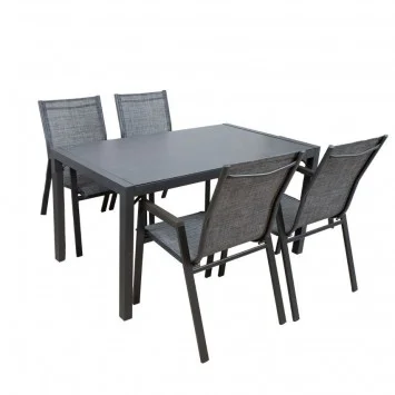 Столовий комплект Delgado 4 Grey Столовий комплект Delgado 4 Grey
