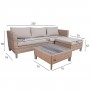 На фото: Комплект меблів для тераси Gera (77685), Кутові дивани зі столом Garden4You, каталог, ціна