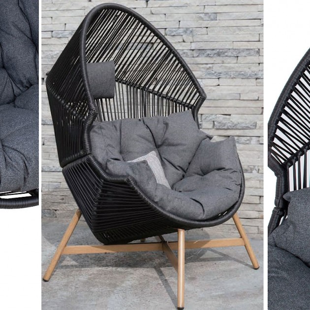 На фото: Лаунж-крісло Helsinki (77673), Широкі крісла Garden4You, каталог, ціна