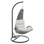 На фото: Підвісне крісло Tempio Grey (20981), Крісла зі штучного ротангу Garden4You, каталог, ціна