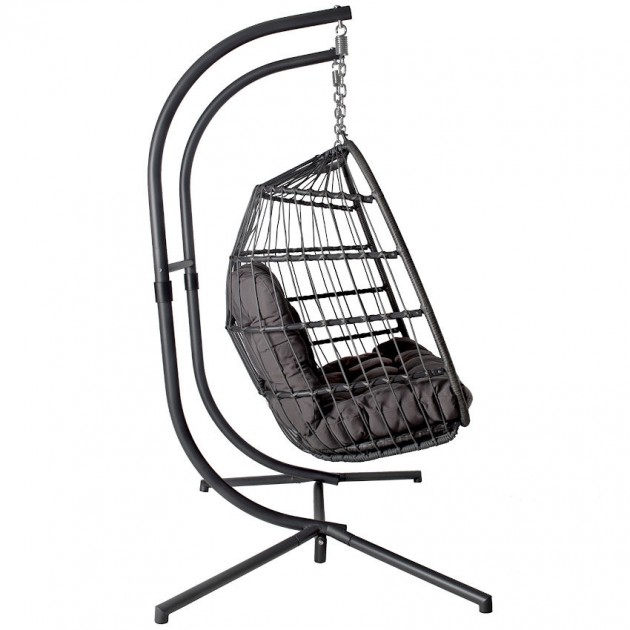 На фото: Двомісне підвісне крісло YOYO (28073), Крісла зі штучного ротангу Garden4You, каталог, ціна