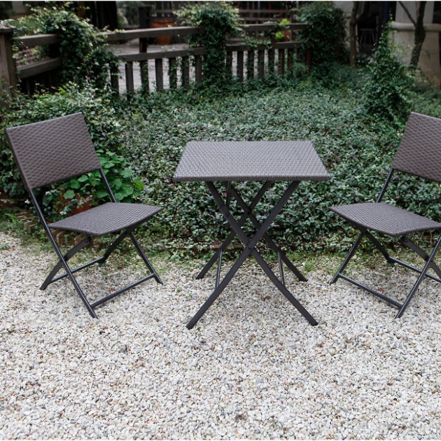 На фото: Складаний стілець Nico (20573), Стільці зі штучного ротангу Garden4You, каталог, ціна