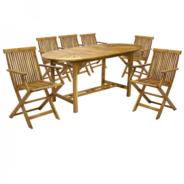 На фото: Столовий комплект Finlay (k13183), Столові комплекти з дерева Garden4You, каталог, ціна