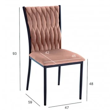 Домашній стілець Emory Antique Pink Velvet Домашній стілець Emory Antique Pink Velvet