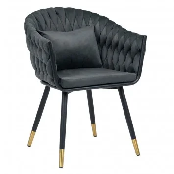 Крісло Flora Antracite Velvet Крісло Flora Antracite Velvet
