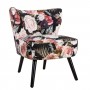 На фото: Мʼяке крісло La Perla Flowers (84601), Мʼякі крісла Home4You, каталог, ціна