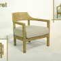 На фото: Крісло з ротангу Darrel (90909), Ротангові меблі Вілла Ванілла, каталог, ціна