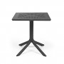 На фото: Квадратний стіл Clip 70 Antracite (40084.02.000), Пластикові столи Nardi, каталог, ціна