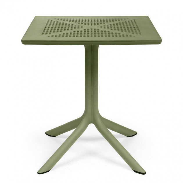 На фото: Квадратний стіл Clip 70 Agave (40084.16.000), Пластикові столи Nardi, каталог, ціна