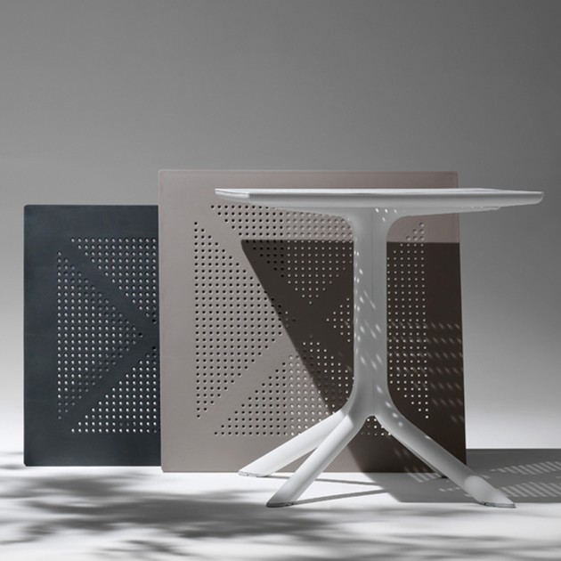 На фото: Пластиковий стіл ClipX 70 Bianco (40085.00.000), Пластикові столи Nardi, каталог, ціна