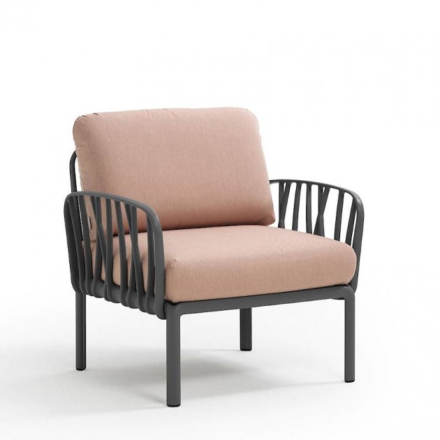 На фото: Модульне крісло Komodo Poltrona Antracite Rosa Quarzo (40371.02.066), Лаунж крісла Nardi, каталог, ціна