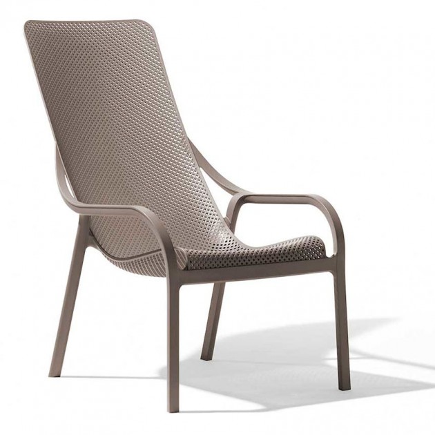 На фото: Лаунж-крісло Net Lounge Tortora (40329.10.000), Пластикові крісла Nardi, каталог, ціна