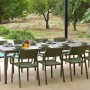 На фото: Великий розкладний стіл Rio 210 Tortora (48259.10.000), Пластикові столи Nardi, каталог, ціна