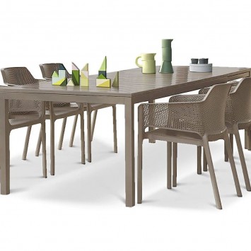 Столовий комплект Rio 140/Net Tortora Столовий комплект Rio 140/Net Tortora