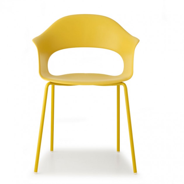 На фото: Крісло Lady B Technopolymer 2696 Mustard Yellow (2696VY22), Пластикові крісла S•CAB, каталог, ціна