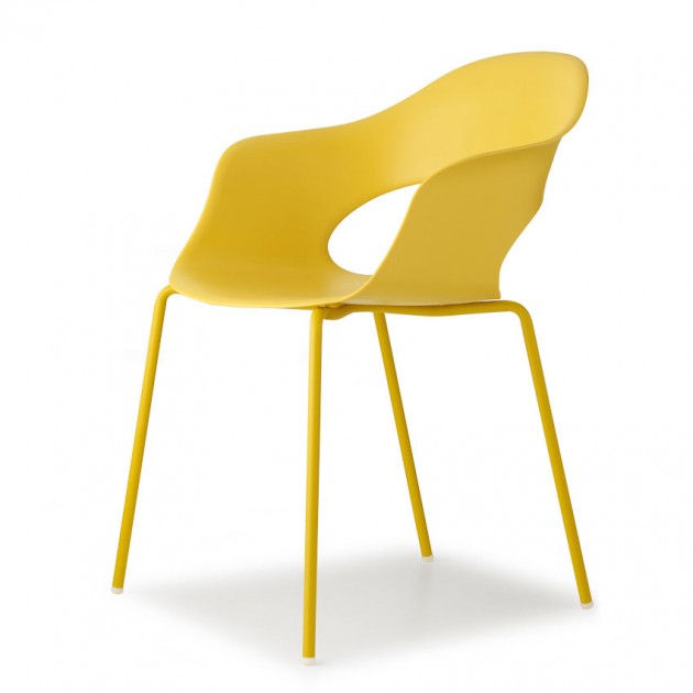 На фото: Крісло Lady B Technopolymer 2696 Mustard Yellow (2696VY22), Пластикові крісла S•CAB, каталог, ціна
