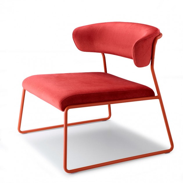 На фото: Лаунж-крісло Lisa Lounge 2858 Terracotta Red (2858VE-V4-39), Мʼякі крісла S•CAB, каталог, ціна