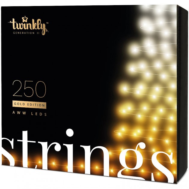 На фото: Розумна LED гірлянда Strings AWW 250 Gold Edition (TWS250GOP-BEU), Світлодіодні гірлянди Twinkly, каталог, ціна